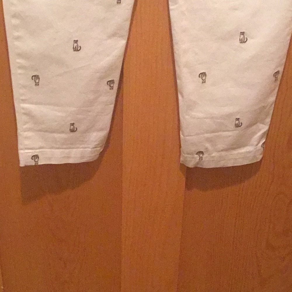 Talbots Cats Cream Pants with Embroidered Detail Size 4 - Picture 5 of 7